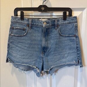 Abercrombie & Fitch Blue Jean Shorts Distressed Style